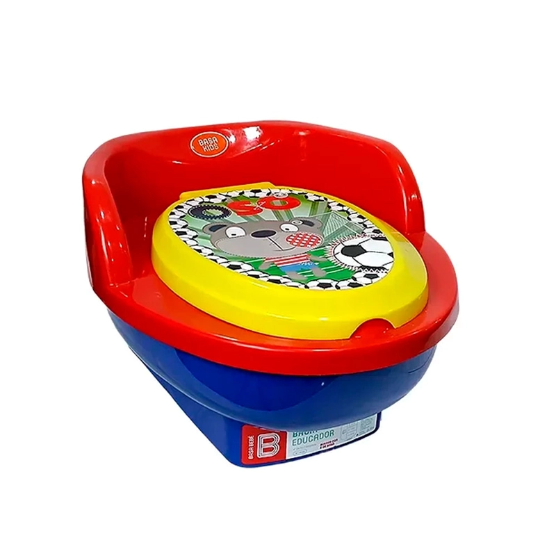 BACIN EDUACADOR BABY BASA BOX AZUL ROJO. - 1