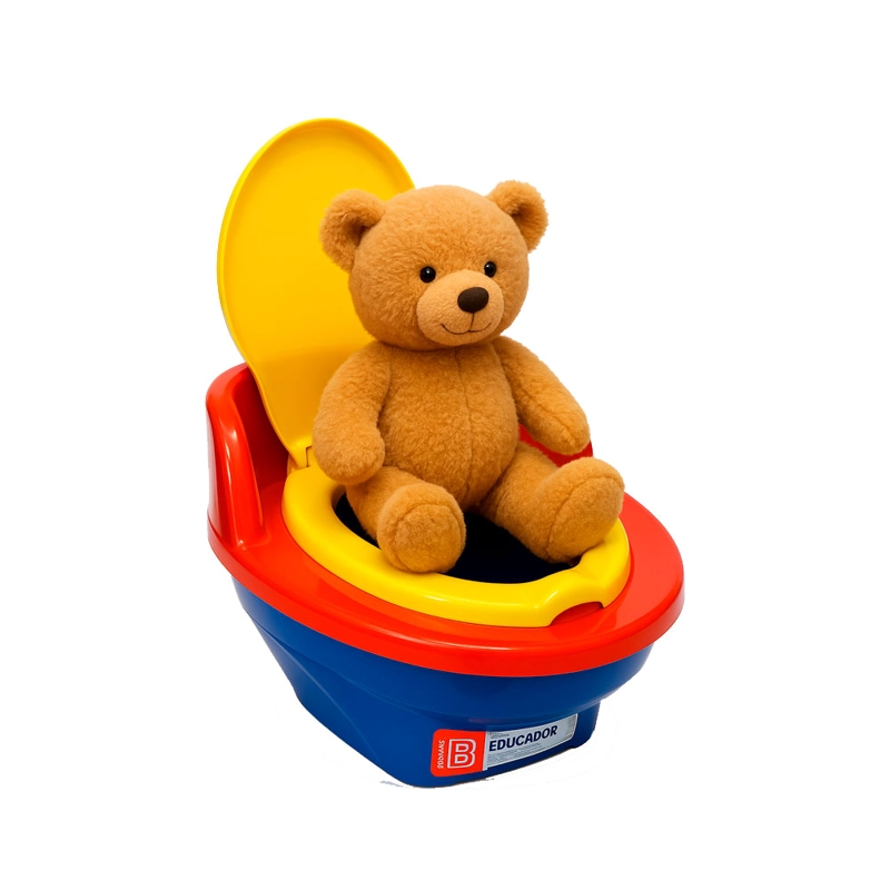BACIN EDUACADOR BABY BASA BOX AZUL ROJO. - 3