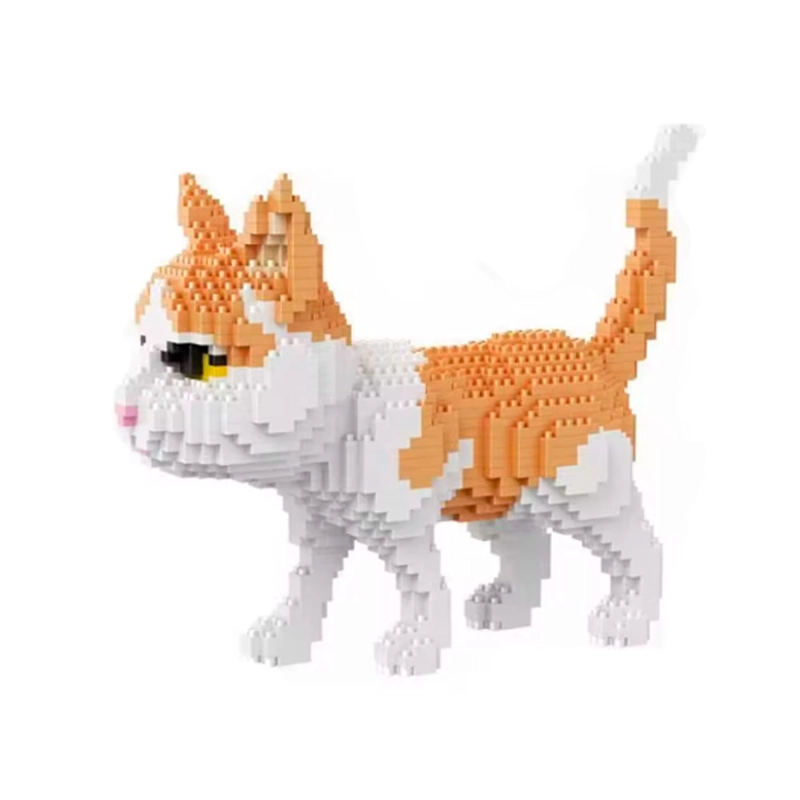 GATO DE RUBIO CON BLANCO MINI BLOQUES ARMABLE - 1