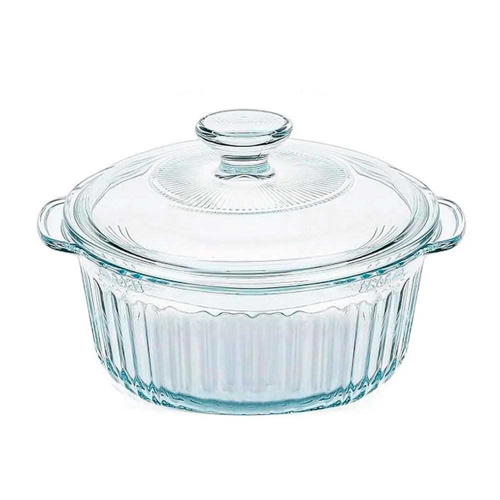 CACEROLA REDONDA ICHIMATSU TRANSP 2.4LT C TAPA HORNO MICROONDAS - 1