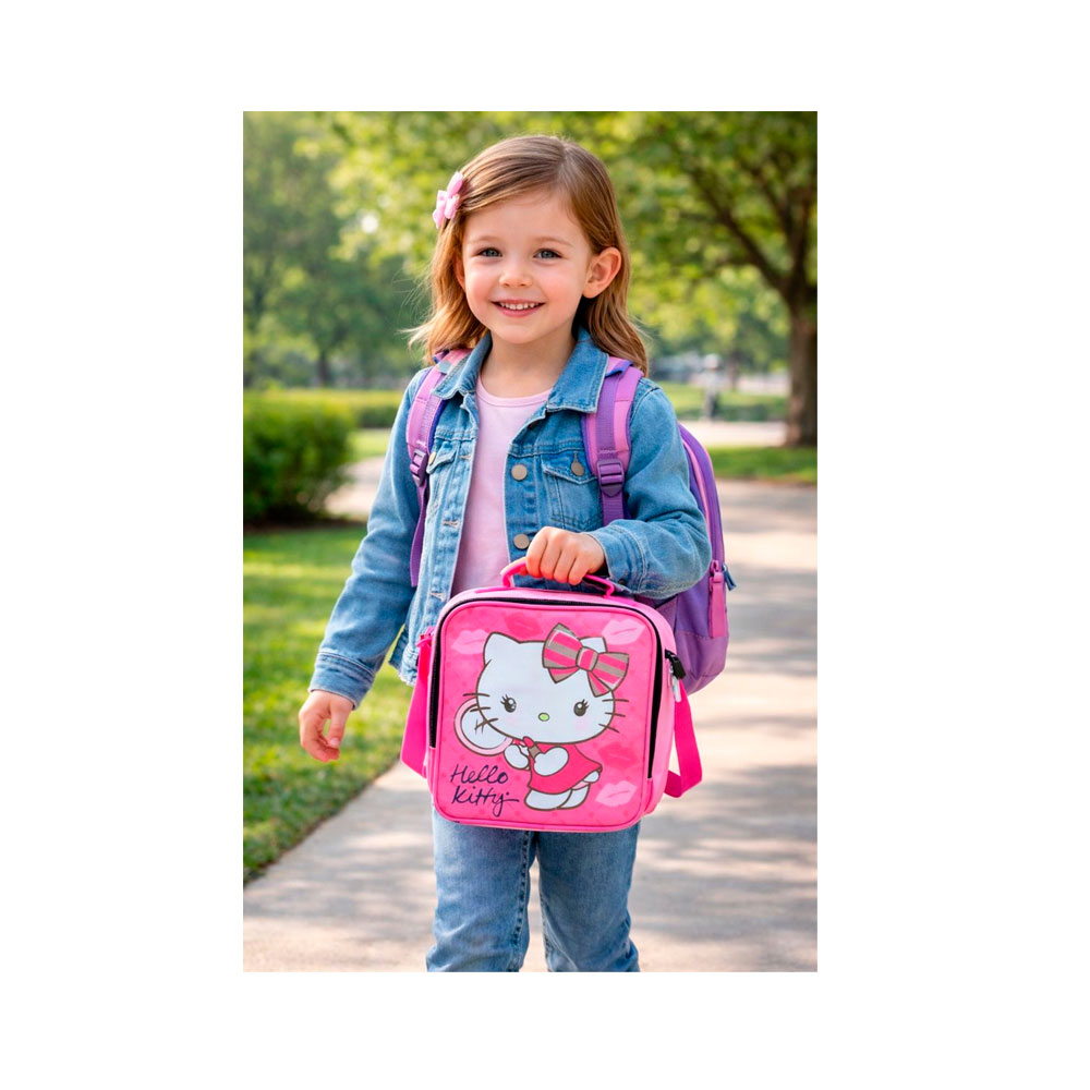 LONCHERA HELLO KITTY TERMICA + TOMATODO + CARTUCH TELA SCOOL 805720 - 2
