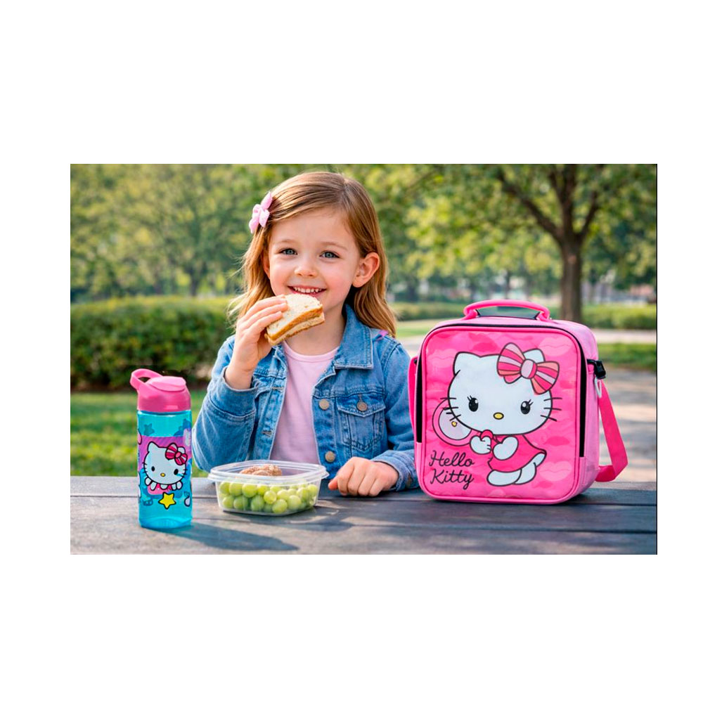 LONCHERA HELLO KITTY TERMICA + TOMATODO + CARTUCH TELA SCOOL 805720 - 4