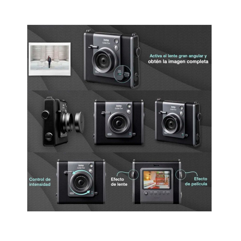 CAMARA FUJIFILM INSTAX WIDE EVO BLACK - 2