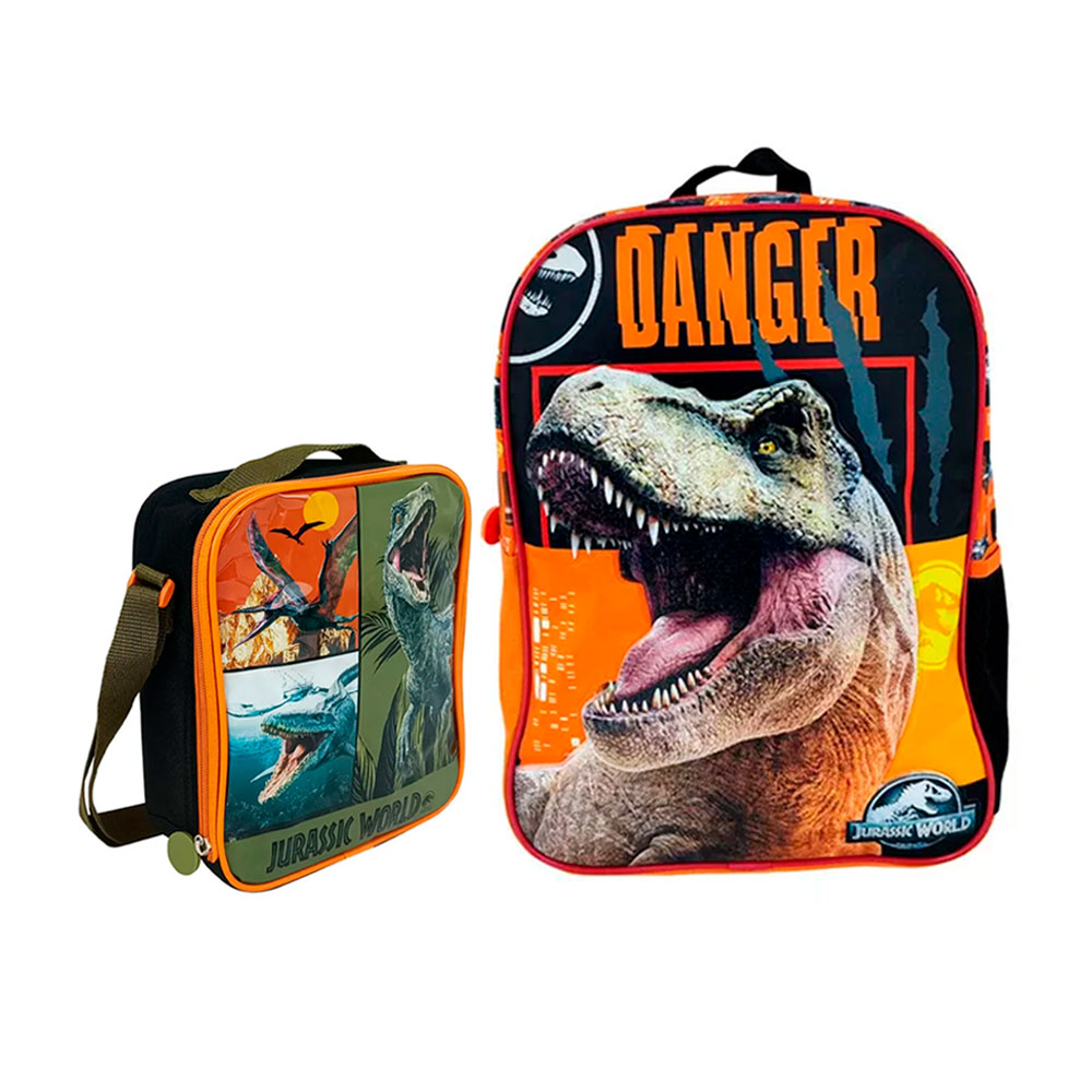 MOCHILA JURASSIC + LONCHERA KOMBAT SCOOL OFICIO 8052004210 - 1