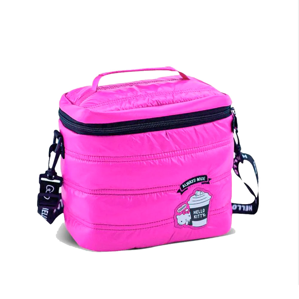 MOCHILA HELLO KITTY FUCSIA +LONCHERA + CARTUCHERA SCOOL OFICIO - 3