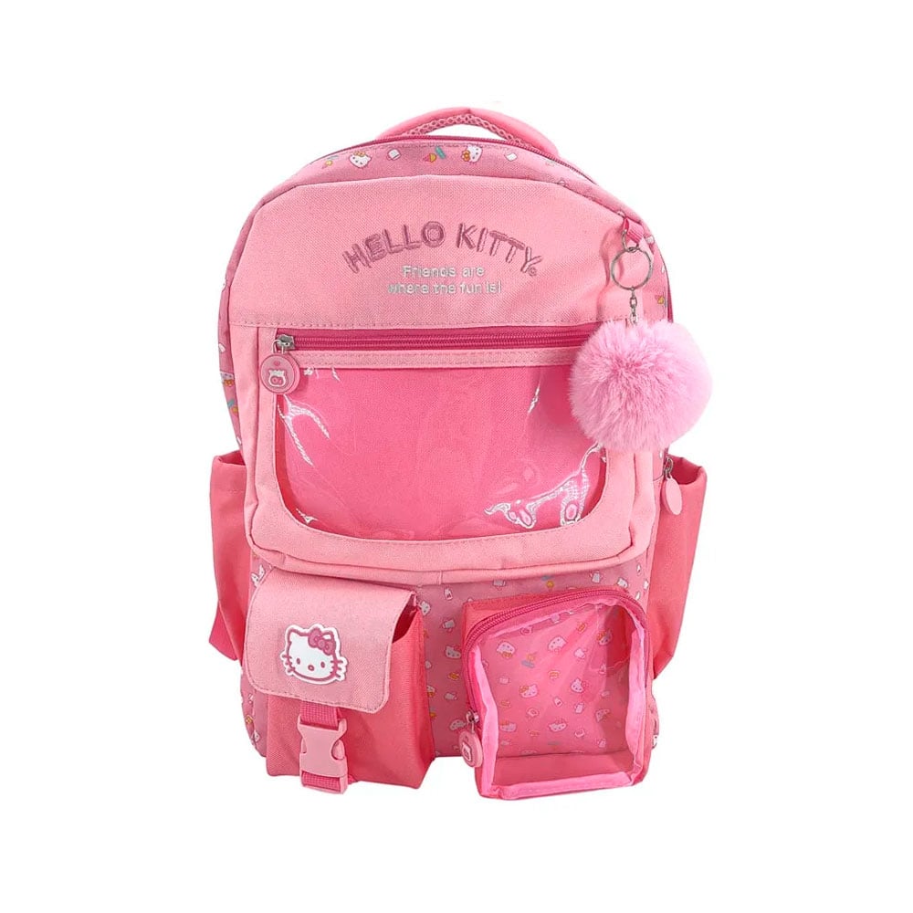 MOCHILA HELLO KITTY KAWAII SCOOL 500350 OFICIO - 1