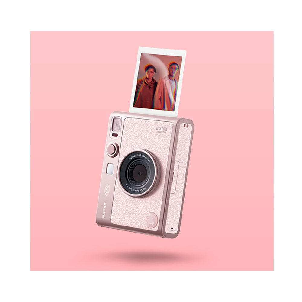 CAMARA FUJIFILM INSTAX MINI EVO ROSE +PACK PELICULA X20UND - 3