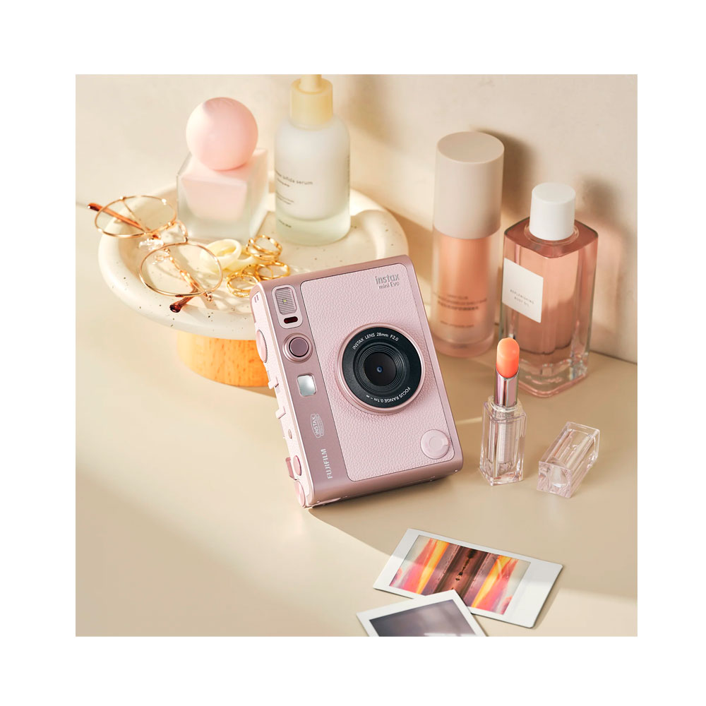 CAMARA FUJIFILM INSTAX MINI EVO ROSE +PACK PELICULA X20UND - 5
