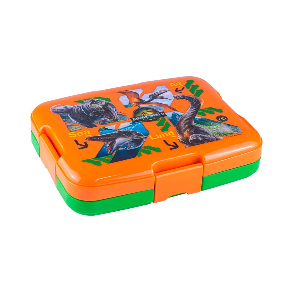 TAPER BENTO 5 DIVISIONES JURASSIC SCOOL 4 BROCHES 704436 - 1