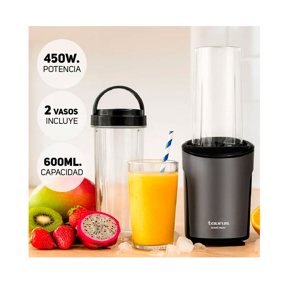 LICUADORA TAURUS PORTATIL SHAKE AWAY 2.0 450 W - 2