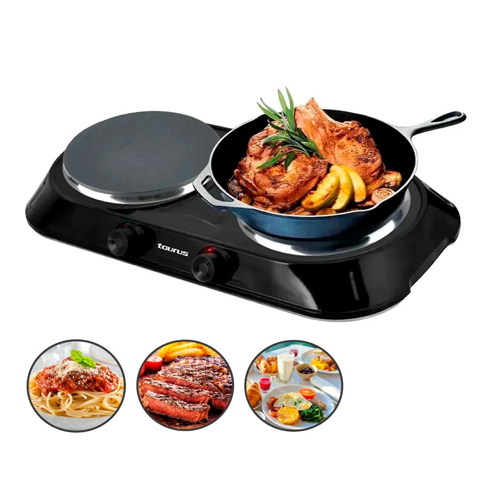 COCINA ELECTRICA TAURUS 2 HORNILLAS FENIX DUO - 3
