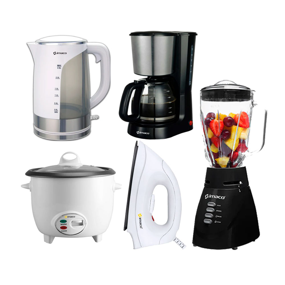 COMBO LICUADORA IMACO+ ARROCERA +HERVIDOR 2.5LT +CAFETERA +PLANCHA - 1