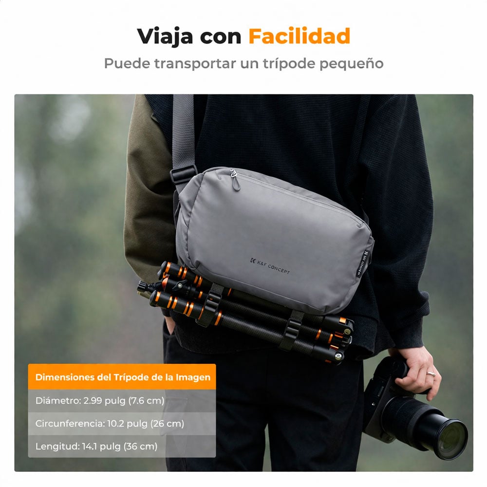ESTUCHE PARA CAMARA FOTOGRAFICA KYF CONCEPT  KF13.157V6 GRIS OSCURO - 5