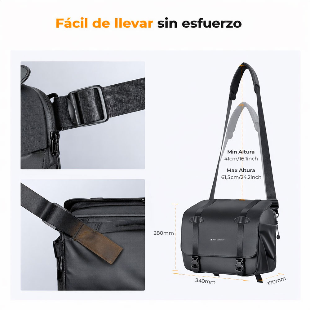 MALETIN KYF CONCEPT 10L KF13.163 NEGRO - 5