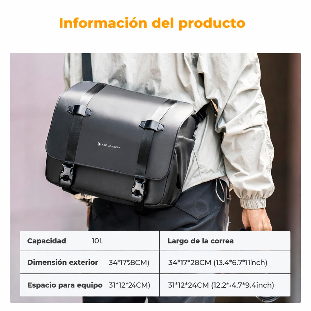 MALETIN KYF CONCEPT 10L KF13.163 NEGRO - 7