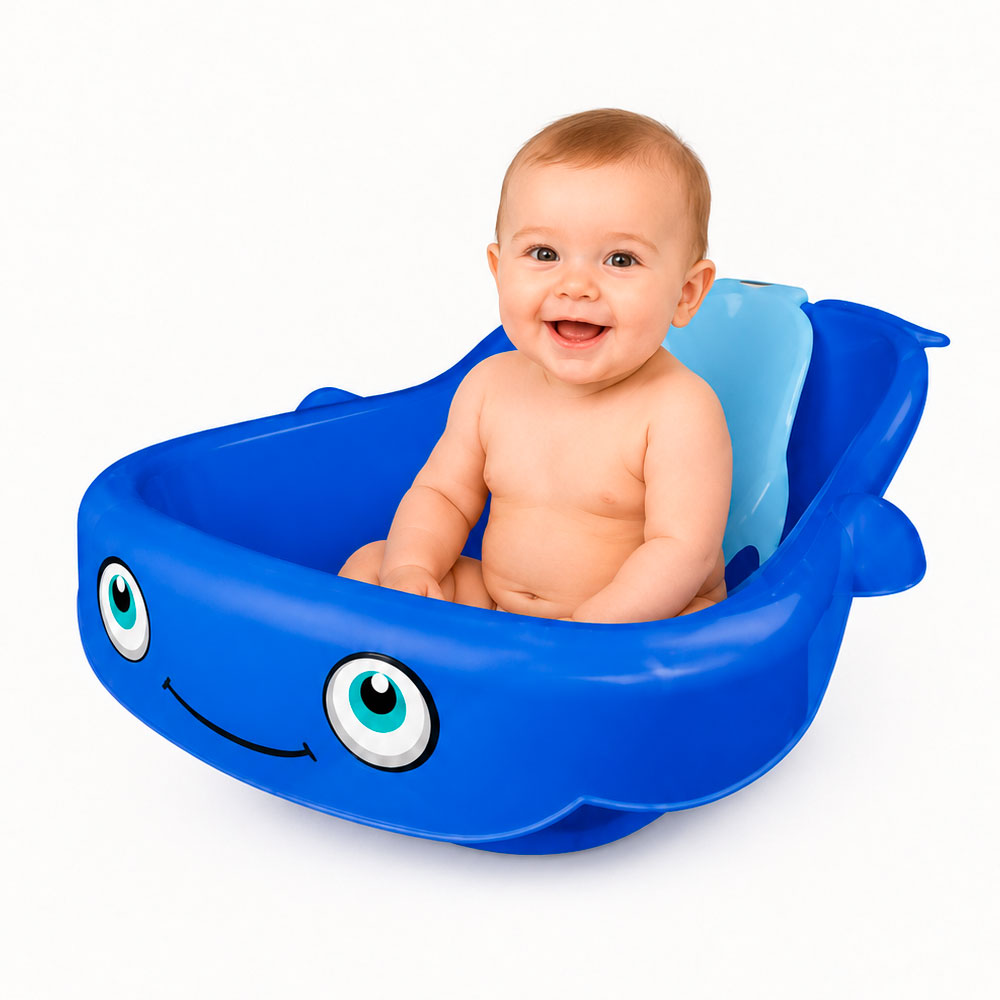 BAÑERA BALLENITA FELIZ BASA AZUL+ASIENTO - 2