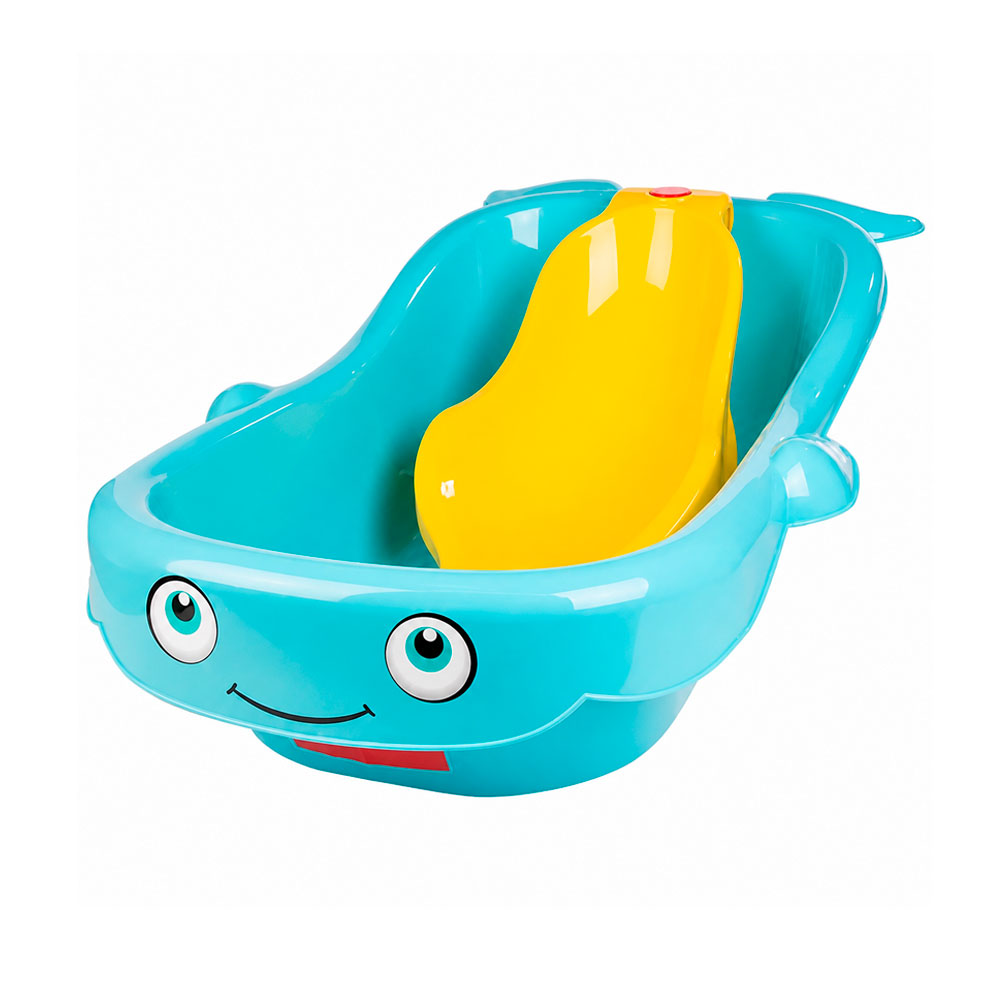 BAÑERA BALLENITA FELIZ BASA TURQUESA +ASIENTO - 1