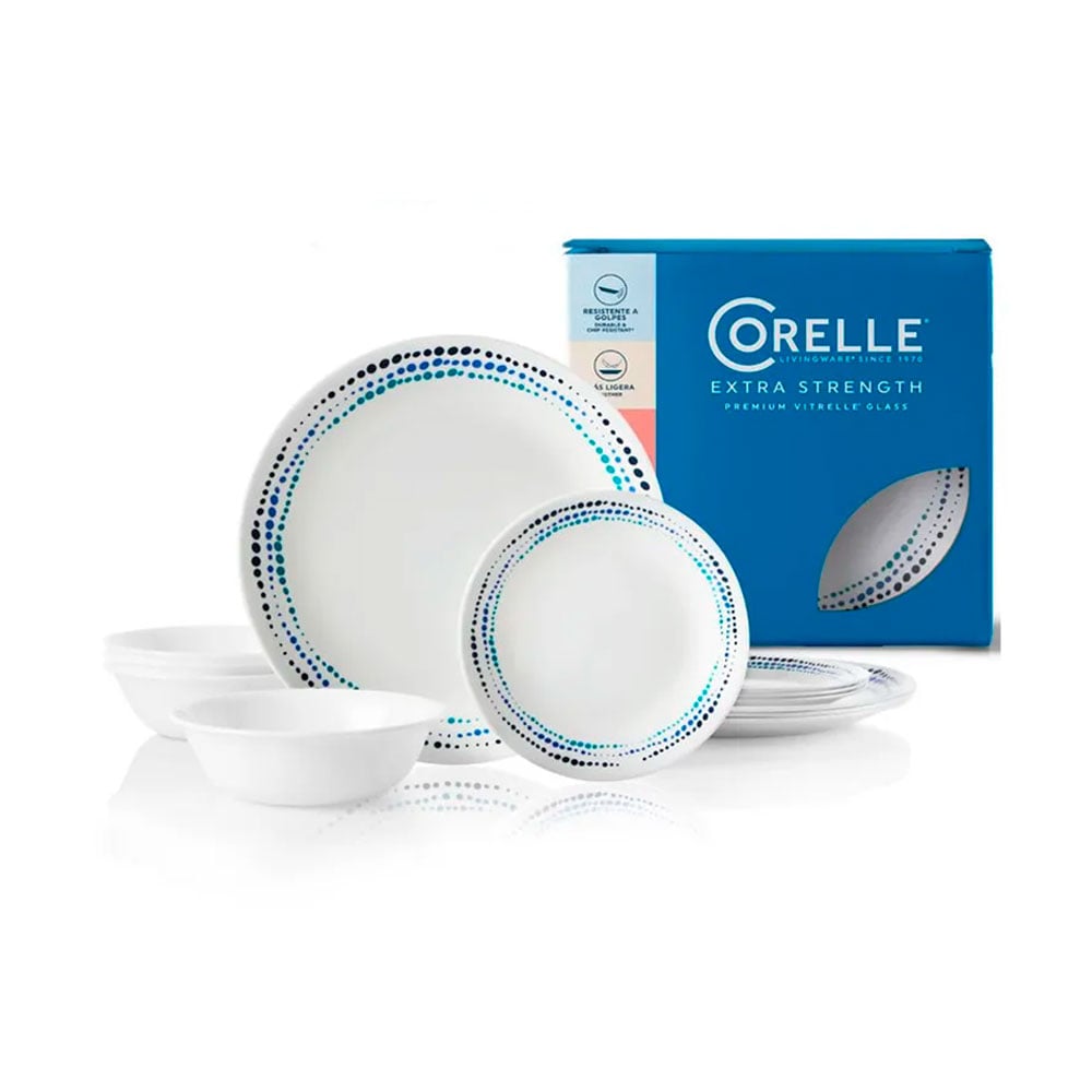 VAJILLA CORELLE 12 PIEZAS OCEAN BLUES - 1