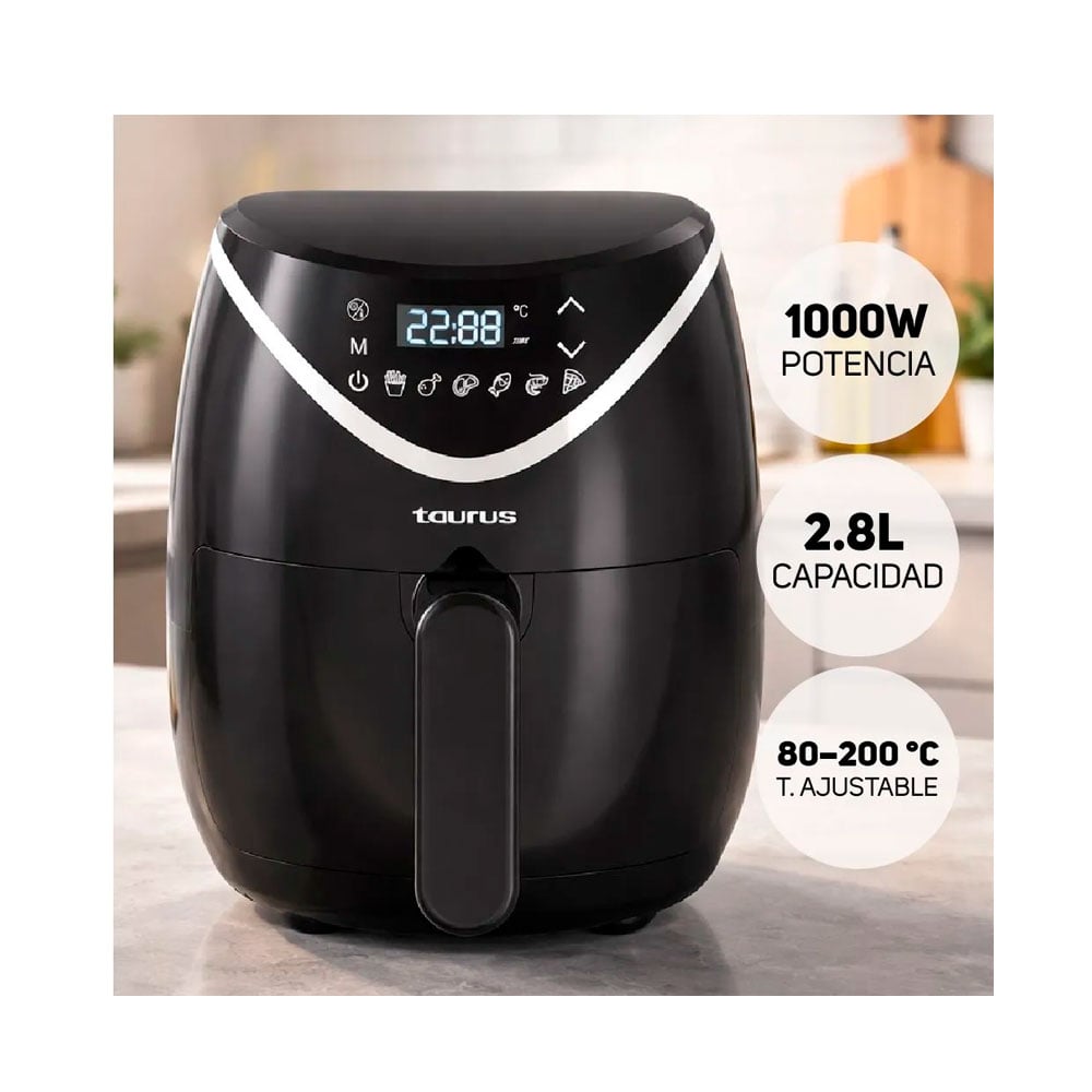 FREIDORA DE AIRE TAURUS 2.8LT BLACK FRYER II - 2