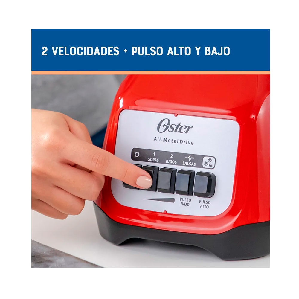 LICUADORA OSTER BLSTKAGRPB 1.5LT 800W 2 VEL P.HIELO - 2