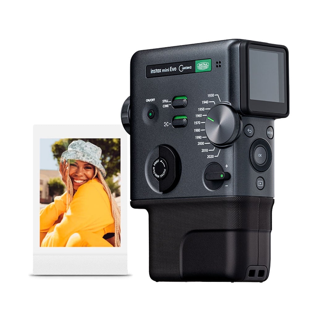 CAMARA FUJIFILM INSTAX MINI EVO CINEMA BLACK + PACK DE PELICULA X20 - 2