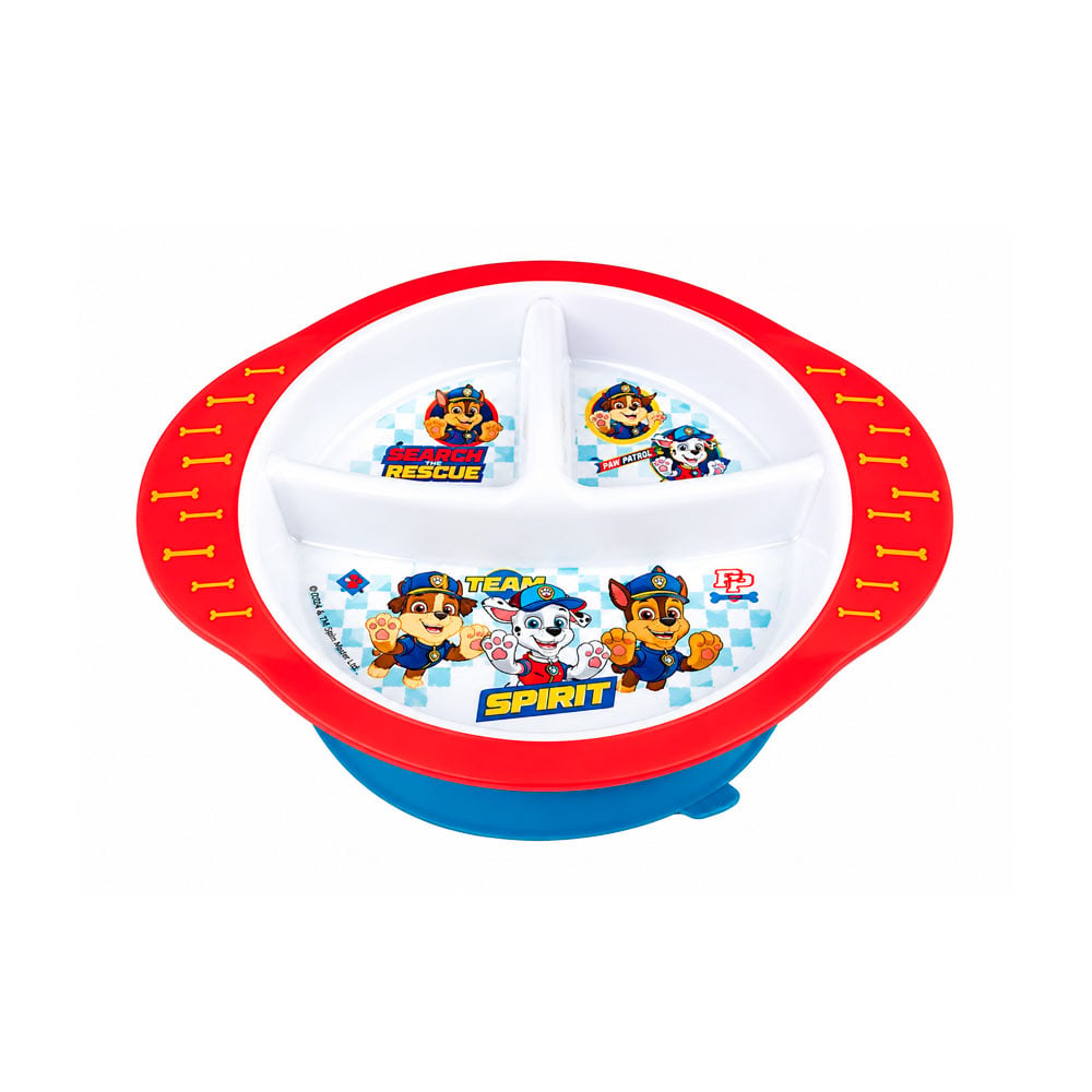 VAJILLA PLATO PAW PATROL DIVISION ANTIDESLIZANTE SCOOL 705340 - 1