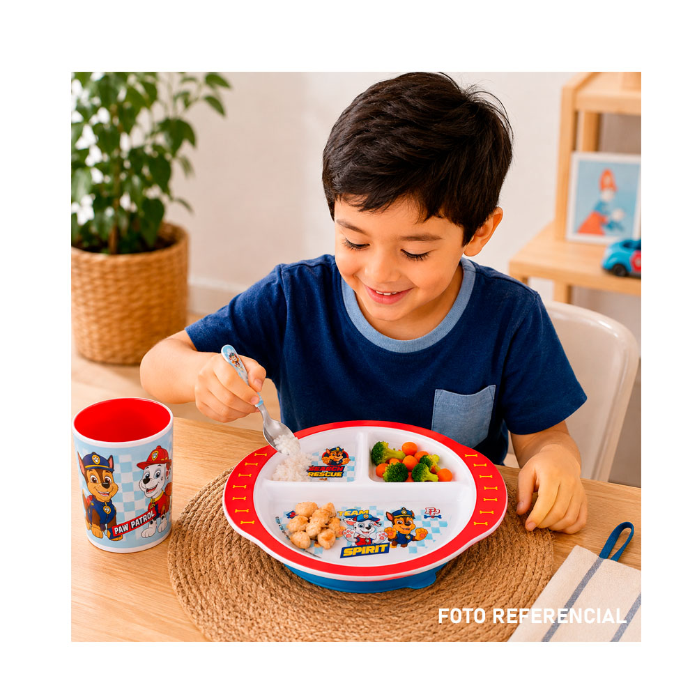 VAJILLA PLATO PAW PATROL DIVISION ANTIDESLIZANTE SCOOL 705340 - 3