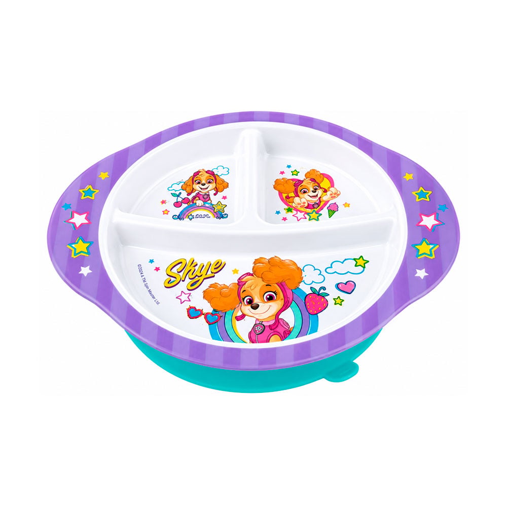 VAJILLA PLATO PAW PATROL DIVISION ANTIDESLIZANTE SCOOL 705339 - 1