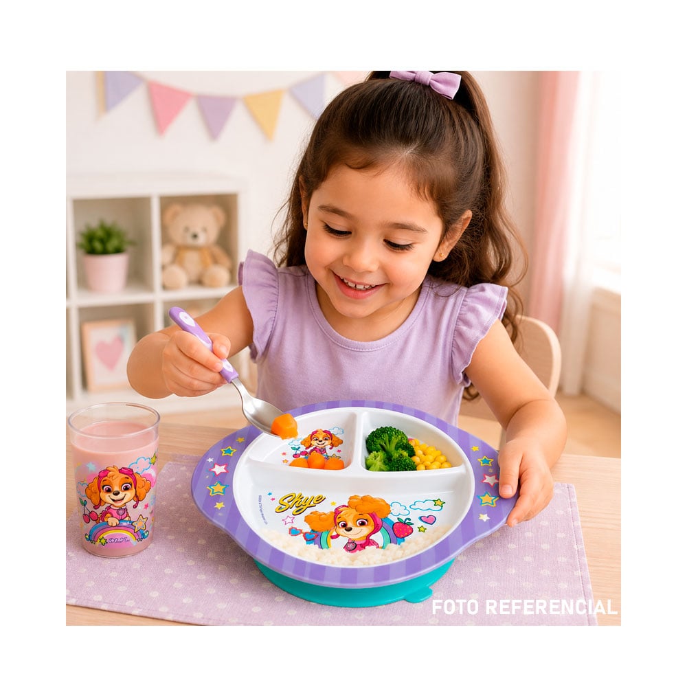 VAJILLA PLATO PAW PATROL DIVISION ANTIDESLIZANTE SCOOL 705339 - 3