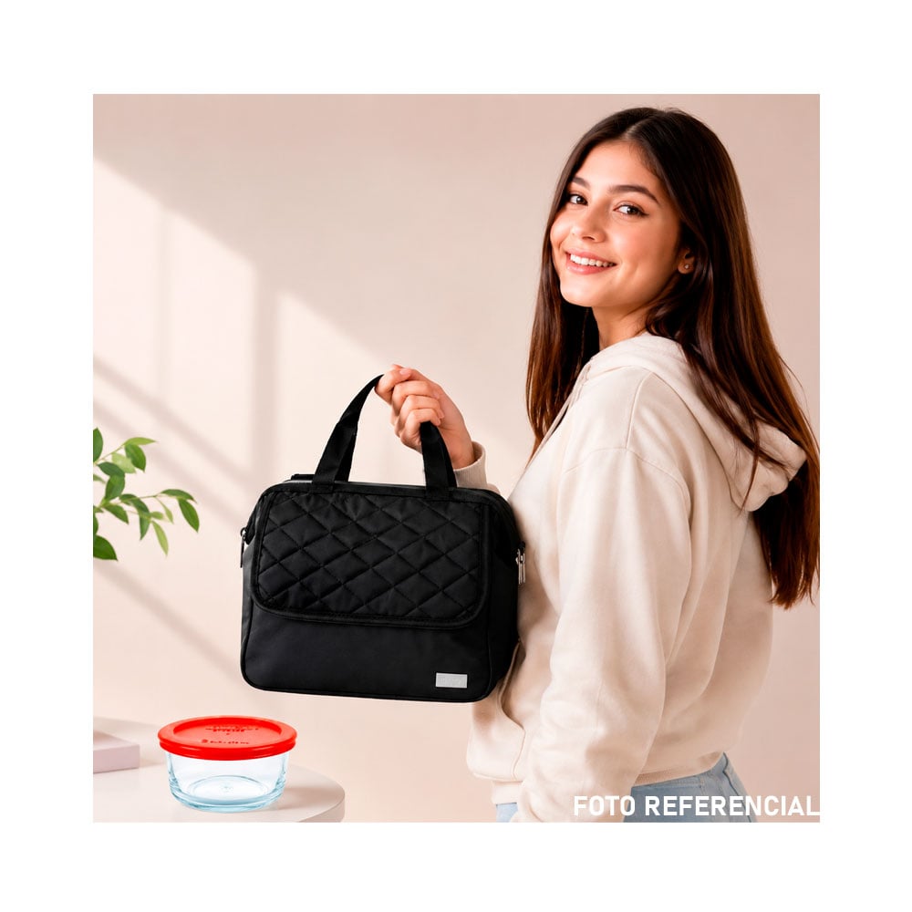 LONCHERA PYREX EJECUTIVA NEGRA TERMICA + TAPER 470ML  300523 - 2
