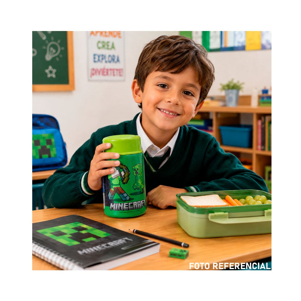 TERMO DE COMIDA MINECRAFT ACERO SCOOL 450ML 705056 - 3