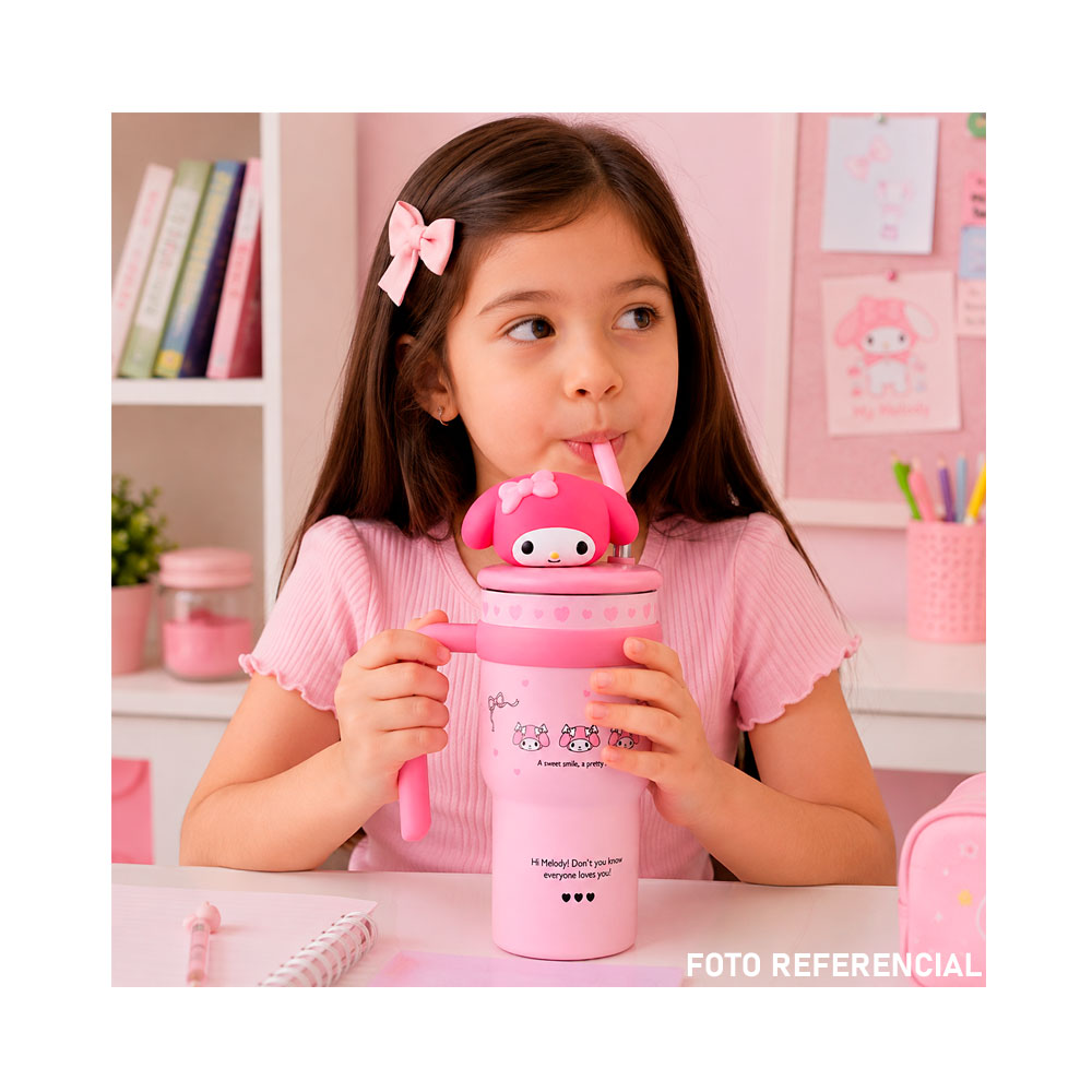 TOMATODO TUMBLER MY MELODY 3D ACERO SCOOL 700 ML – 400424 - 3