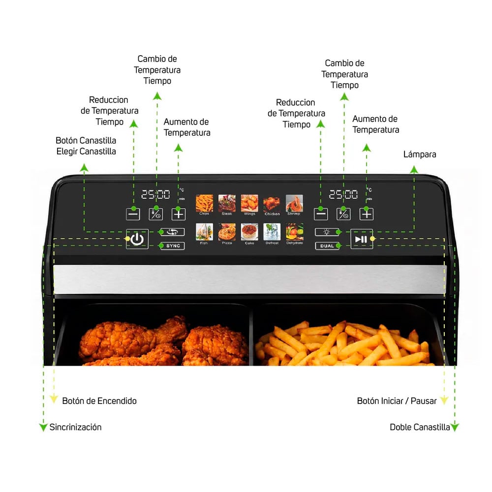 FREIDORA DE AIRE TAURUS DOUBLE AIR FRYER - 3
