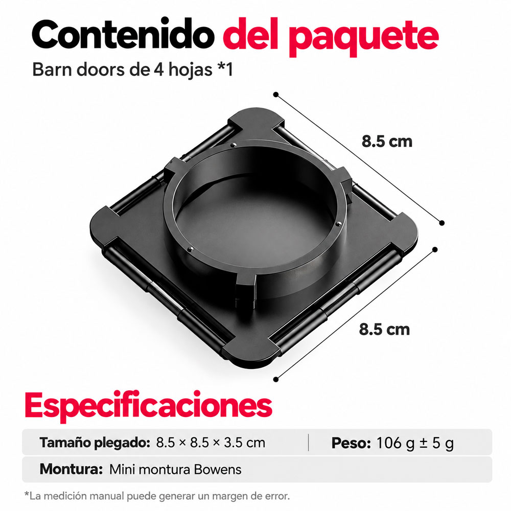 BARNDOOR ULANZI PARA MINI BOWENS M4 - 10