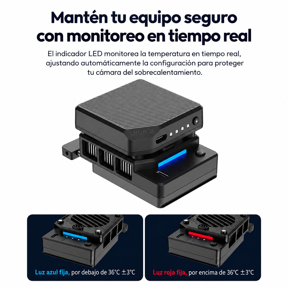 KIT ENFRIADOR SEMICONDUCTOR ULANZI CU01+BATERIA MAGNETICA SKU.C045 - 2
