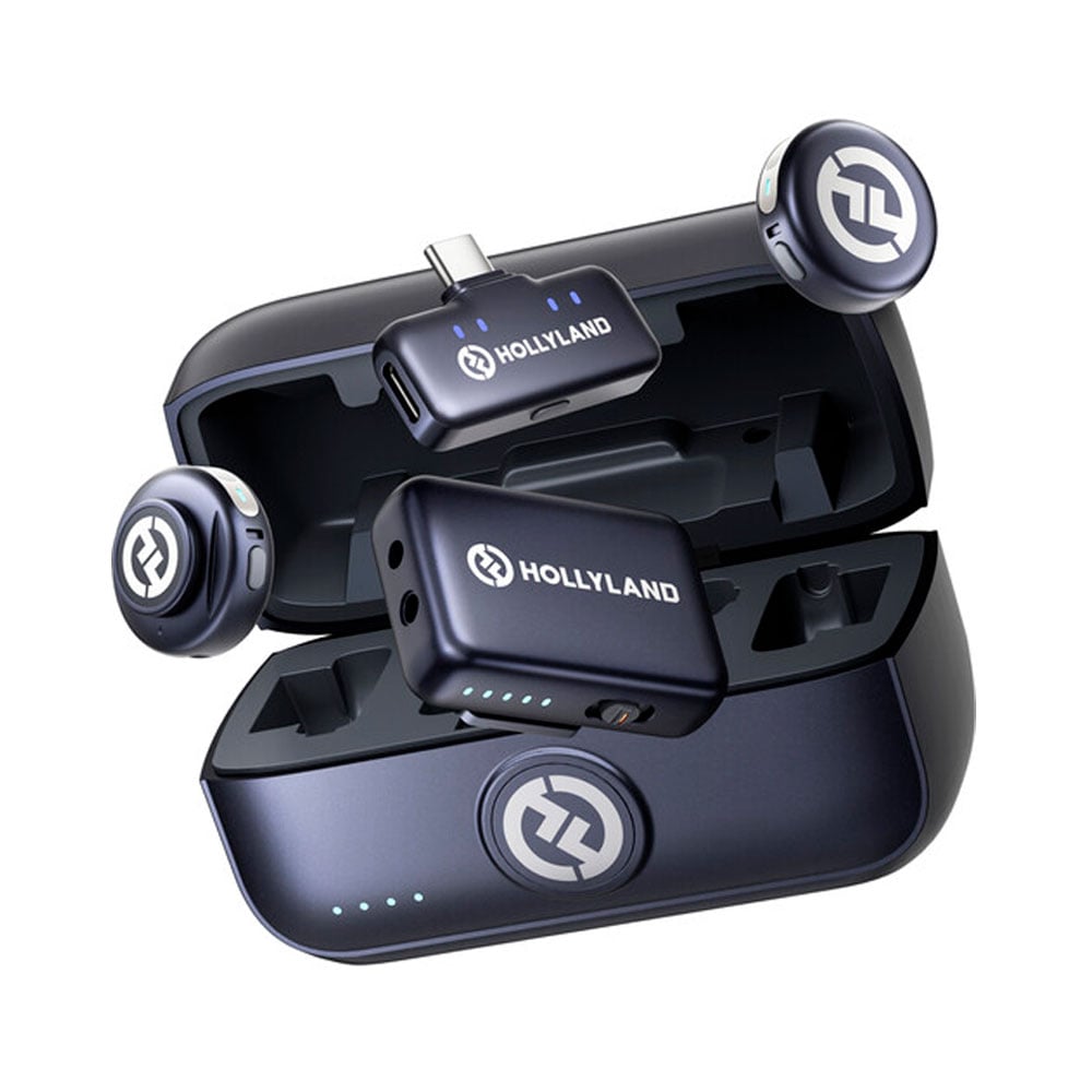 MICROFONO INALAMBRICO HOLLYLAND LARK M3 COMBO 2TX + 2RX PARA CAMARA Y CELULAR - 1