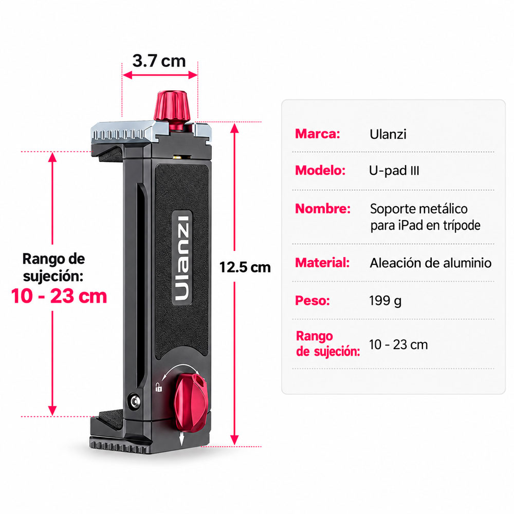 SOPORTE DE TRIPODE METALICO ULANZI U-PAD III SKU.2597 - 10