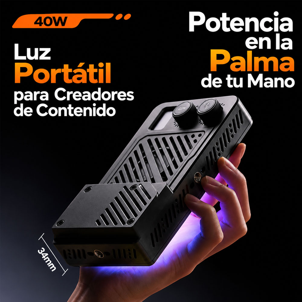 LUZ CONTINUA LED RGB ULANZI LM P40RGB - 2