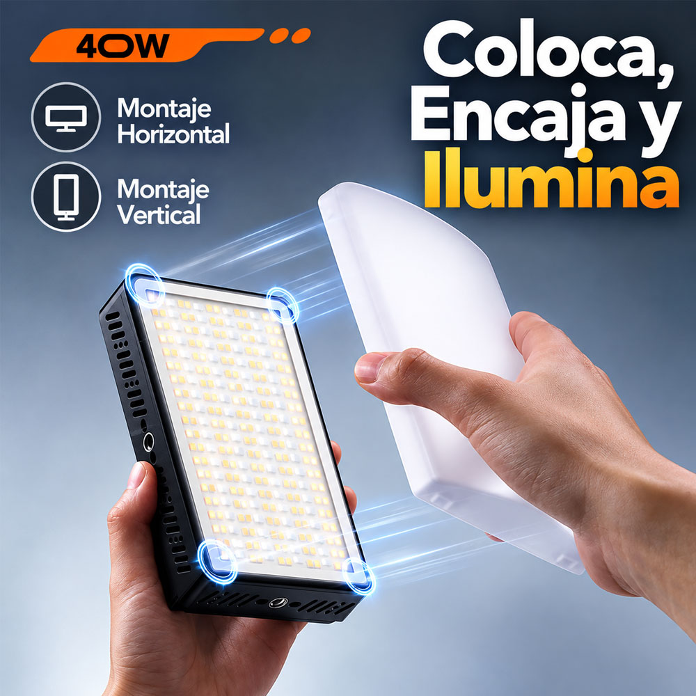 LUZ CONTINUA LED RGB ULANZI LM P40RGB - 5