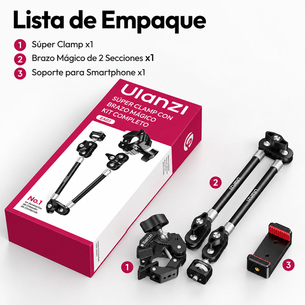 KIT DE SUPERABRAZADERA CON BRAZO ARTICULADO ULANZI EA03 SKUC083 - 10