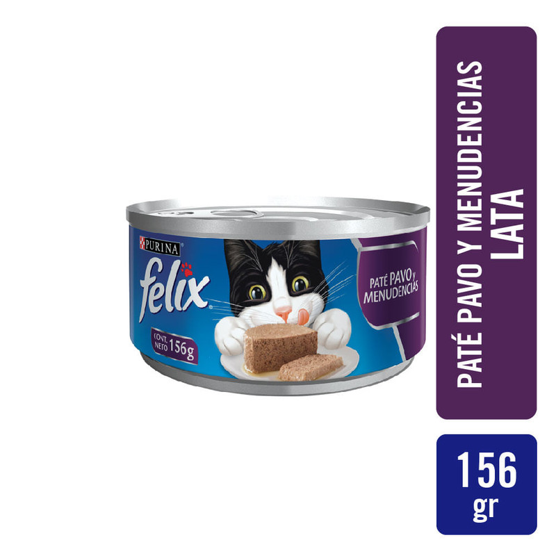 ALIMENTO HÚMEDO GATOS FELIX PATE PAVO Y MENUDENCIAS 6UND - 1