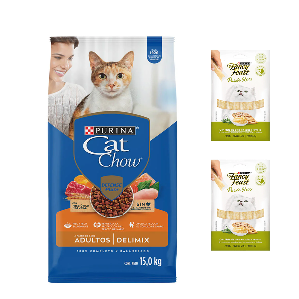ALIMENTO DE GATO CAT CHOW DELIMIX 15KG - 1