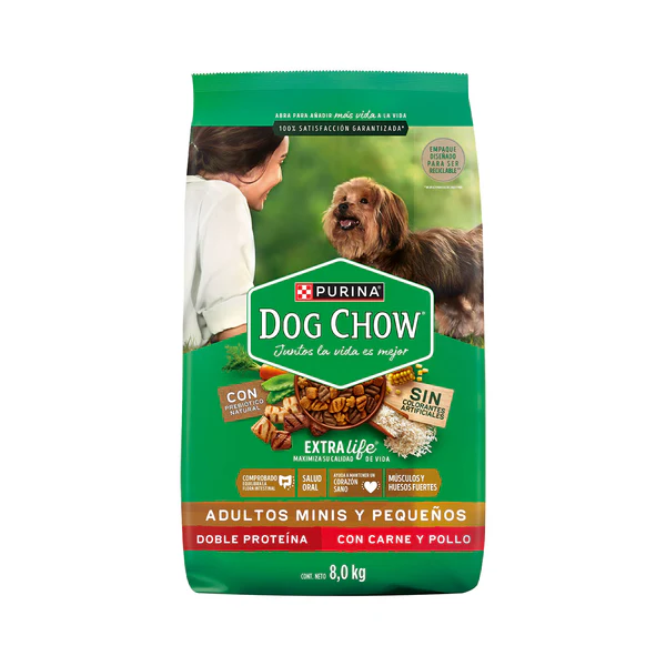 ALIMENTO PARA PERROS DOG CHOW MINIS Y PEQUEÑOS 8KG - 1