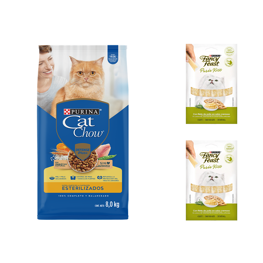 ALIMENTO PARA GATOS ESTERILIZADOS CAT CHOW 8KG - 1