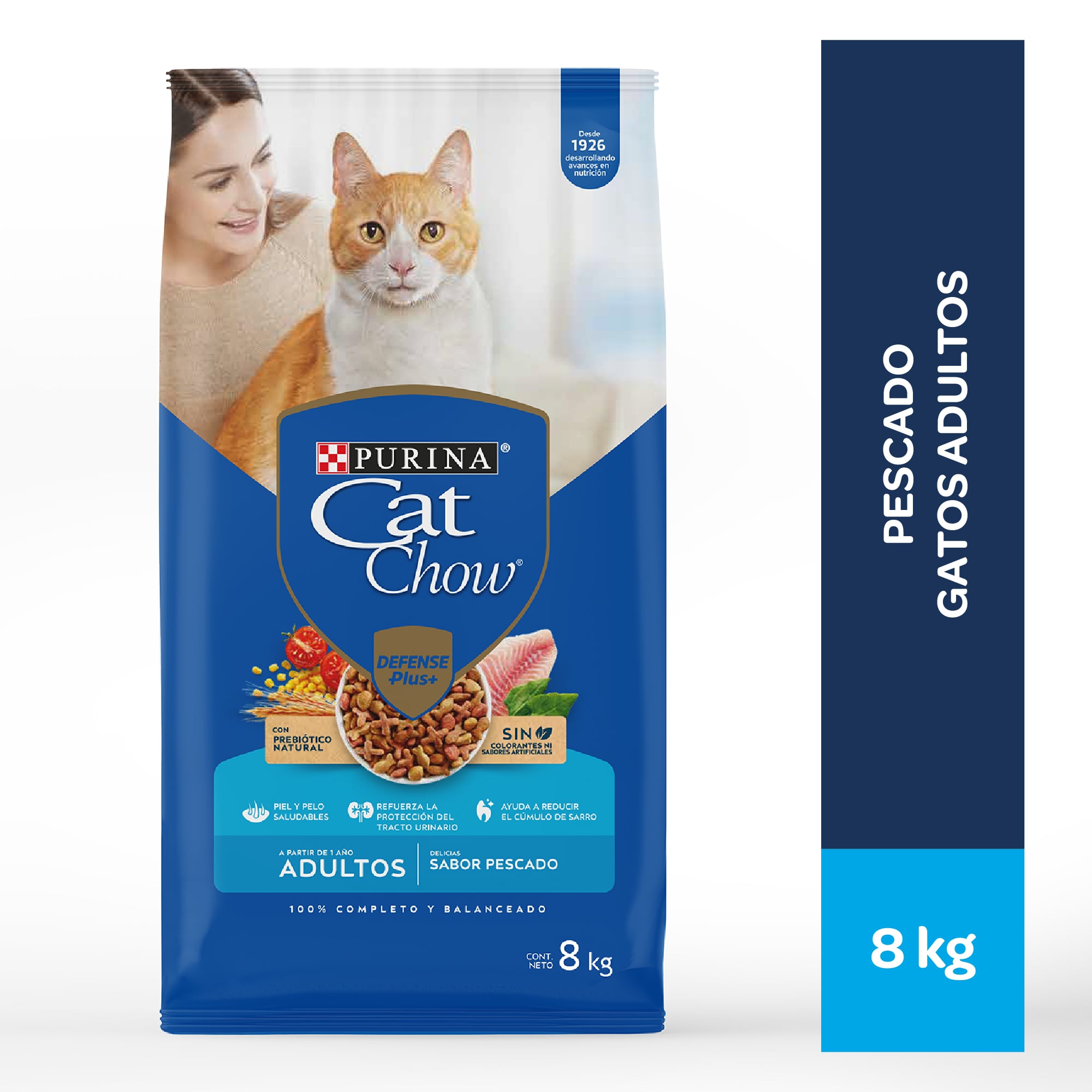 ALIMENTO DE GATO CAT CHOW ADULTOS PESCADO 8KG - 1