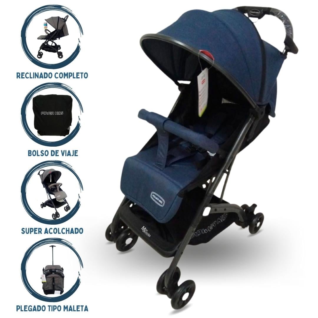 COCHE DE PASEO MALETA POWER KIDS «PALERMO» AZUL - 1