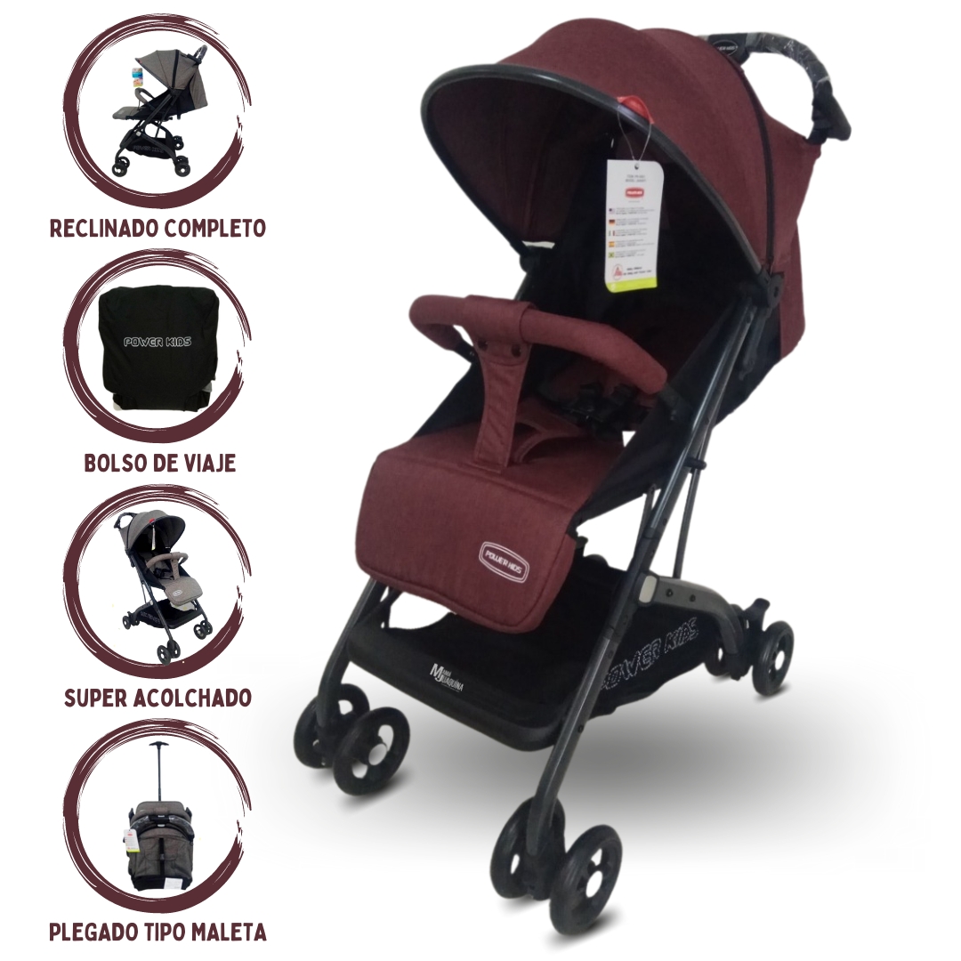 COCHE DE PASEO MALETA POWER KIDS «PALERMO» RED - 1