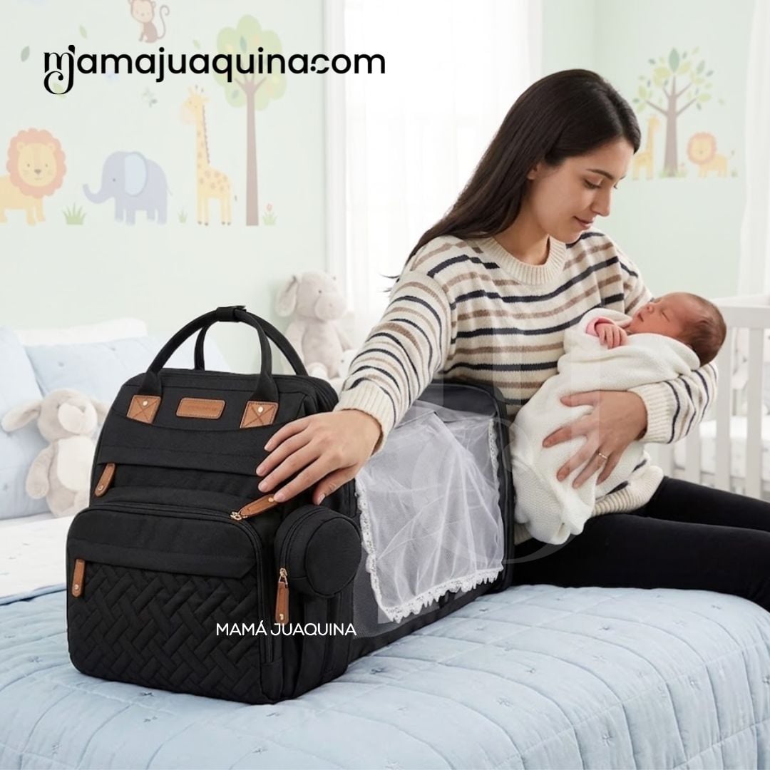 BOLSO PAÑALERO «THE BACK PACK» NEGRO - 2