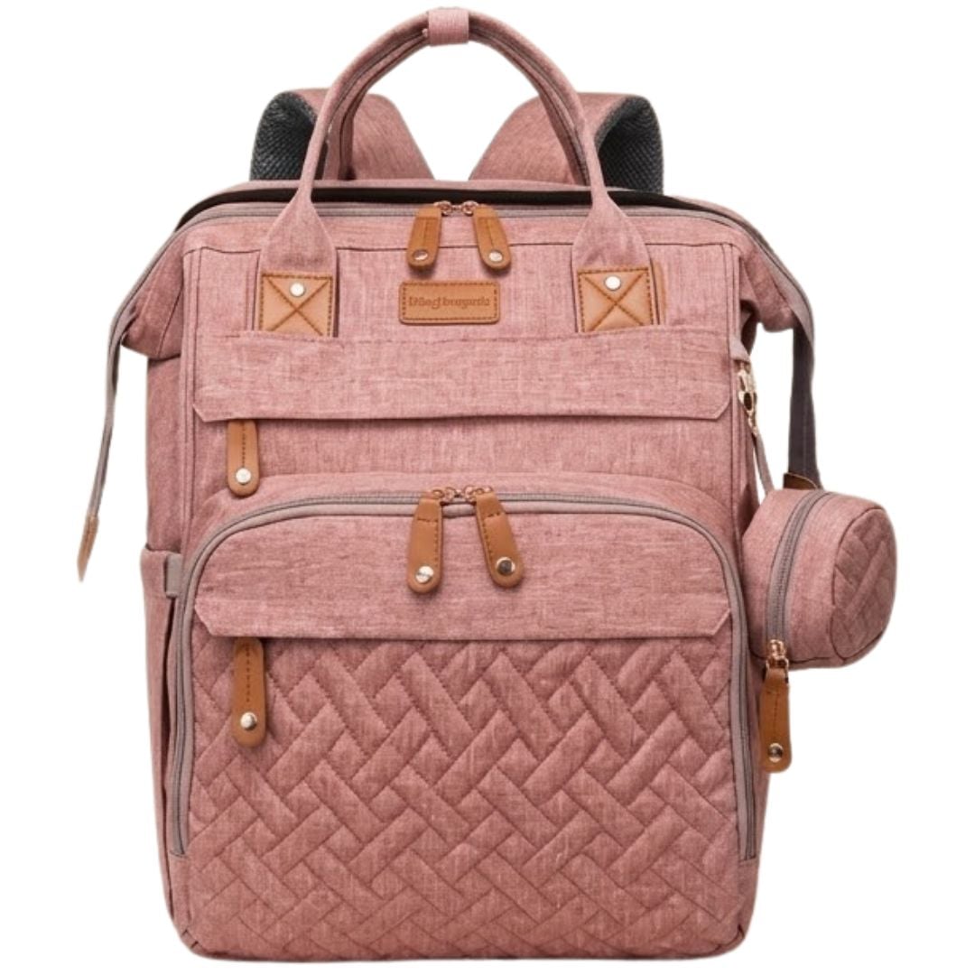 BOLSO PAÑALERO «THE BACK PACK» EXCLUSIVO ROSADO - 1