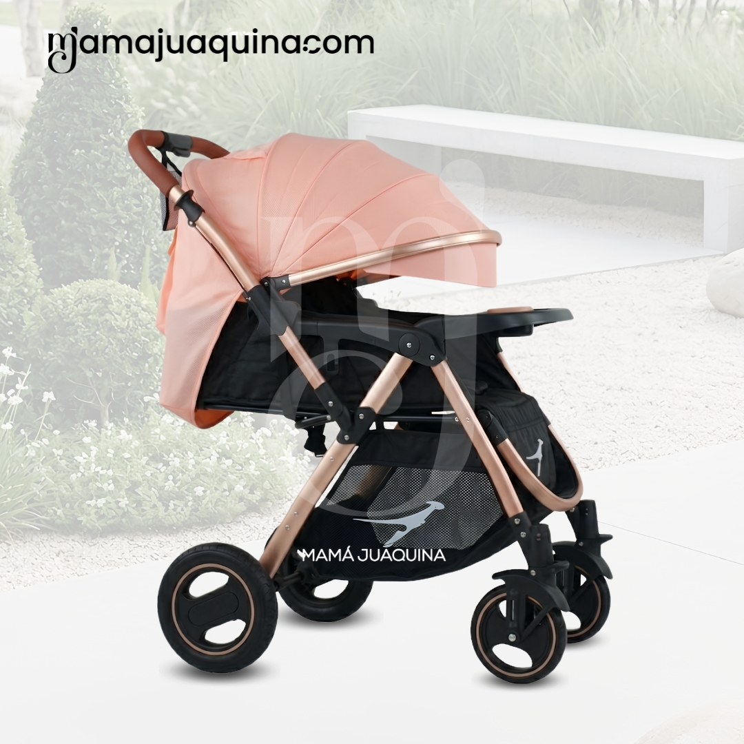COCHE CUNA DE LUJO «RUNNER TRAVEL» ROSADO - 2